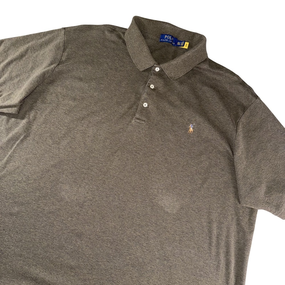 Polo Ralph Lauren Polo Shirt Mens 3XLT Green Big Tall Pony Logo Jersey Casual